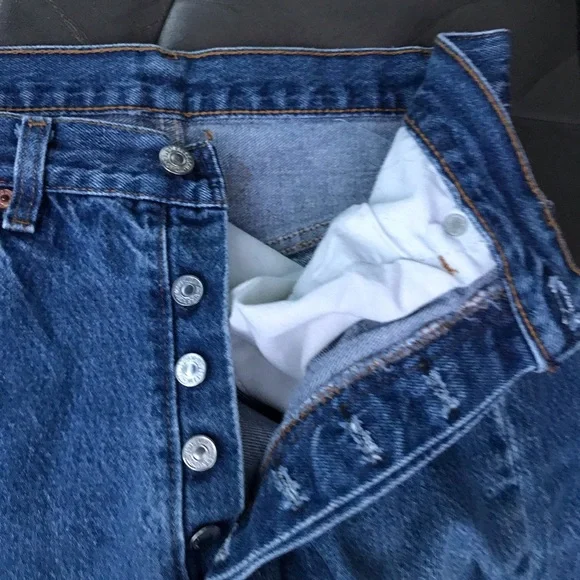 501 LEVIS BUTTONFLY JEANS VINTAGE - Picture 4 of 12